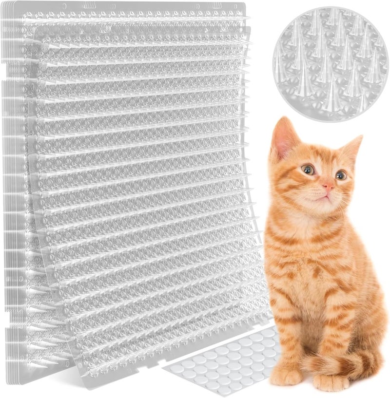 Petfolio 12 Pack Scat Mat for Cats - 16 x 13 Inch Cat Spike Mat with 1 Inch Spike is A Perfect Pet Training Mat Device for Cat Repellent Indoor & Outdoor to Deter Cats & Other Animals for All Seasons - Image 1